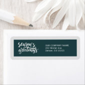 シーズンズグリーティングハンターグリーンホワイトビジネス ラベル (インサイチュ)