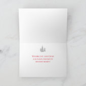 シーズンズグリーティングパインツリーズレッドタイポグラフィ シーズンカード (内部)