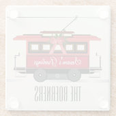 シーズンズグリーティングファミリートラムトロリーストリートカー ガラスコースター (裏面)