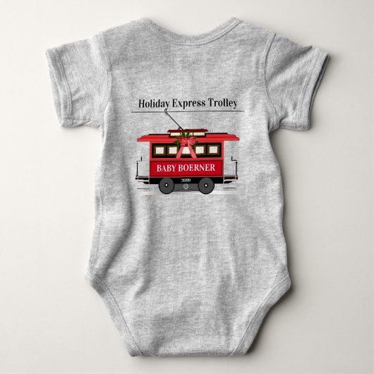 シーズンズグリーティングファミリートラムトロリーストリートカー ベビーボディスーツ (裏面)