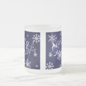 シーズンズグリーティングブルーホリデーガラスマグセット フロストグラスマグカップ (中央)