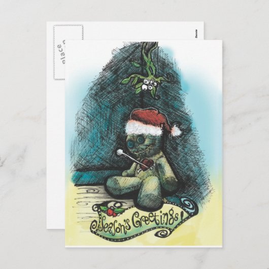 シーズンズグリーティングブードゥーホリデーグリーティングカード シーズンポストカード (正面/裏面)
