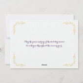 シーズンズグリーティングホリデーカード | 紫のフェイク金ゴールド シーズンカード (裏面)