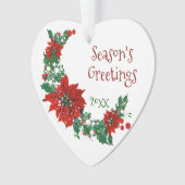 シーズンズグリーティングポイントセティアデイトホリデー オーナメント (正面)