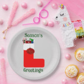 シーズンズグリーティングラウンド9"紙プレート ペーパープレート (パーティー)