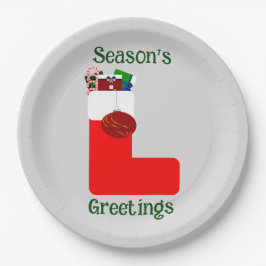 シーズンズグリーティングラウンド9"紙プレート ペーパープレート