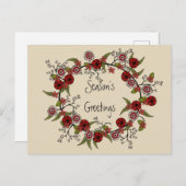 シーズンズグリーティングリースはがき ポストカード (正面/裏面)