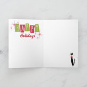 シーズンズグリーティングレトロMCMキャットクールクリスマス シーズンカード (内部)