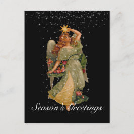 シーズンズグリーティングヴィンテージエンジェルスターズナイトスカイ シーズンポストカード