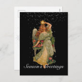 シーズンズグリーティングヴィンテージエンジェルスターズナイトスカイ シーズンポストカード (正面/裏面)