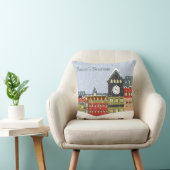 シーズンズグリーティングヴィンテージタウンスノーシーン クッション (椅子)