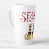 シーズンズグリーティング小妖精や小人シューズ カフェラテマグ (左アングル)