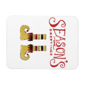 シーズンズグリーティング小妖精や小人シューズ マグネット (横)