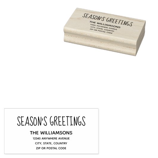 シーズンズグリーティング差出人住所#2 ラバースタンプ (押印)