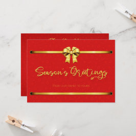 シーズンズグリーティング招待状フラットカード 招待状