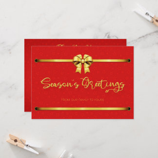 シーズンズグリーティング招待状フラットカード 招待状