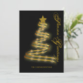 シーズンズグリーティング金ゴールドツリースターズ抽象芸術 シーズンカード (スタンド正面)