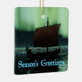 シーズンズグリーティング – バイキング船 セラミックオーナメント (右)