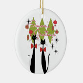 シーズンズグリーティングMCMレトロクールキャット セラミックオーナメント (右)