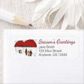 シーズンズグリーティングNYCクリスマスウィンドウショッピング ラベル (インサイチュ)