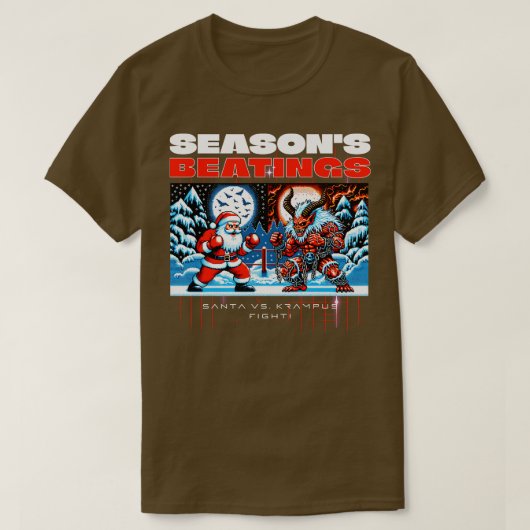 シーズンズビーズサンタクロースvsクランプス tシャツ (デザイン正面)