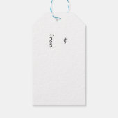 シーズンズビーピングかわいいクリスマスロボットギフトラベル ギフトタグ (裏面)