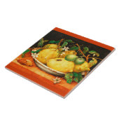 シーズンズフルーツのレモンと白い花 タイル (側面)