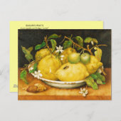 シーズンズフルーツのレモンと白い花 ポストカード (正面/裏面)