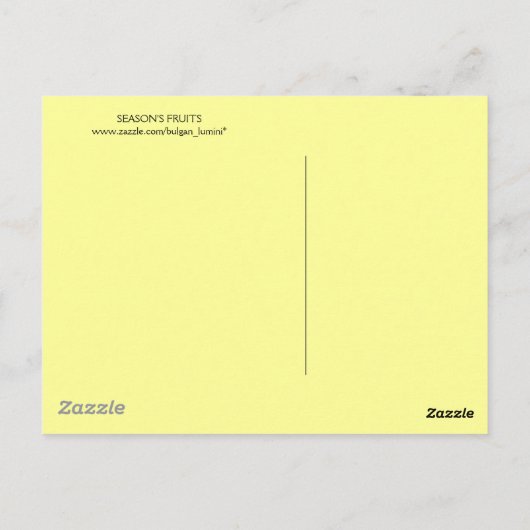 シーズンズフルーツのレモンと白い花 ポストカード (裏面)
