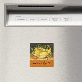 シーズンズフルーツのレモンと白い花 マグネット (インサイチュ (食洗機))