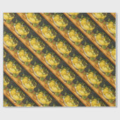 シーズンズフルーツのレモンと白い花 ラッピングペーパー (フラット)