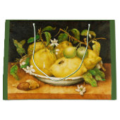 シーズンズフルーツのレモンと白い花 ラージペーパーバッグ (正面)