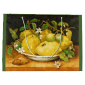 シーズンズフルーツのレモンと白い花 ラージペーパーバッグ (裏面)