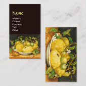 シーズンズフルーツのレモンと白い花 名刺 (正面/裏面)