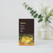 シーズンズフルーツのレモンと白い花 名刺 (スタンド正面)