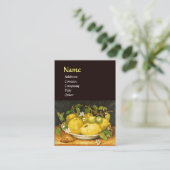 シーズンズフルーツのレモンと白い花 名刺 (スタンド正面)