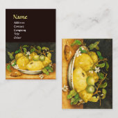 シーズンズフルーツのレモンと白い花 名刺 (正面/裏面)