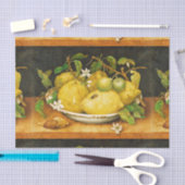 シーズンズフルーツのレモンと白い花 薄葉紙 (クラフト)