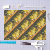 シーズンズフルーツのレモンと白い花 薄葉紙 (クラフト)