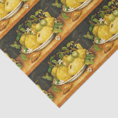 シーズンズフルーツのレモンと白い花 薄葉紙 (詳細)