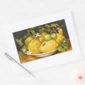 シーズンズフルーツのレモンと白い花 長方形シール (封筒)