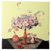 シーズンズフルーツ梨のさくらんぼとジャスミン タイル (正面)