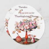 シーズンズフルーツ5感謝祭ディナーパーティー 招待状 (正面/裏面)