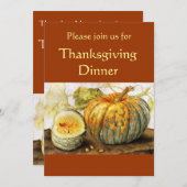シーズンズフルーツ/カボンプキンサンクスディナー 招待状 (正面/裏面)