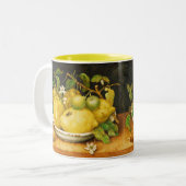 シーズンズフルーツ、レモンの花イエロー ツートーンマグカップ (正面左)