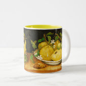 シーズンズフルーツ、レモンの花イエロー ツートーンマグカップ (正面右)