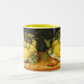 シーズンズフルーツ、レモンの花イエロー ツートーンマグカップ (中央)