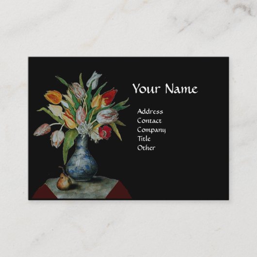 シーズンズフルーツ – TULIPS MONOGRAM白黒 名刺 (正面)