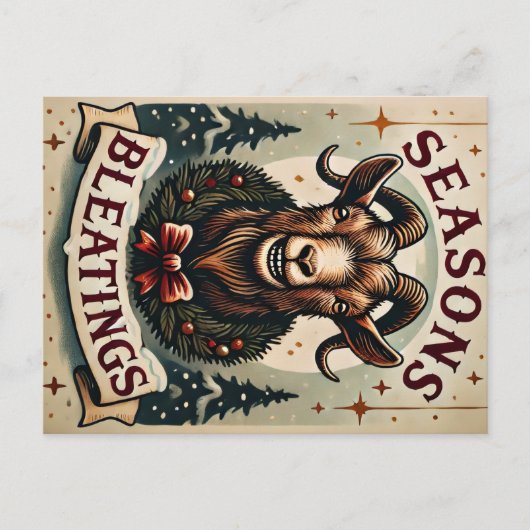 シーズンズブラッシング – フェスティバルヤギ葉書 ポストカード (正面)