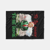 シーズンズホームホワイトハウストランプ2024 C フリースブランケット (正面(横))